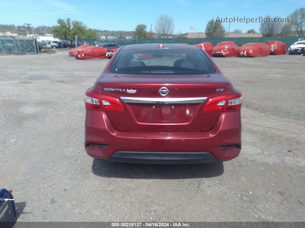 2019 Nissan Sentra Sv Red vin: 3N1AB7APXKY221507