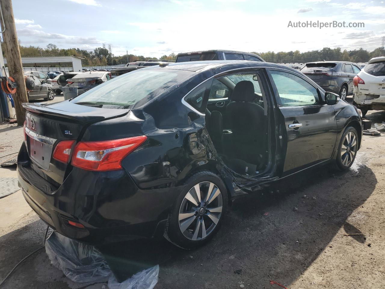 2019 Nissan Sentra S Black vin: 3N1AB7APXKY222107