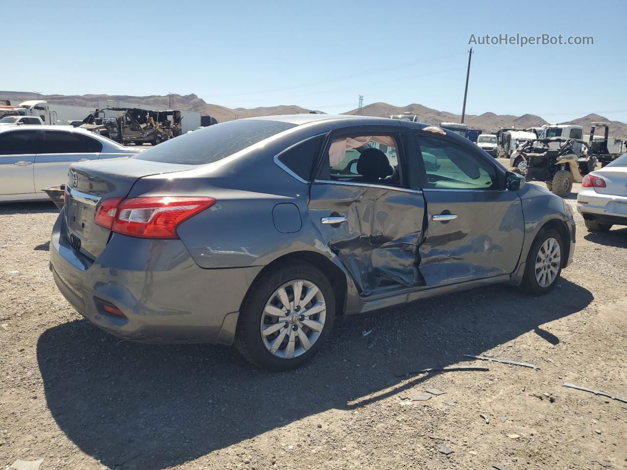 2019 Nissan Sentra S Gray vin: 3N1AB7APXKY223211