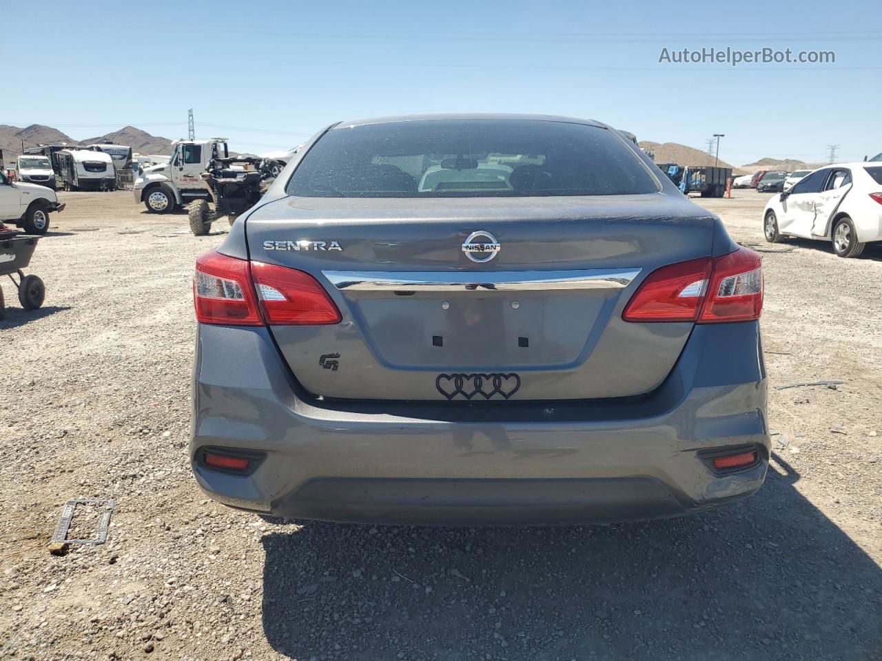 2019 Nissan Sentra S Gray vin: 3N1AB7APXKY223211