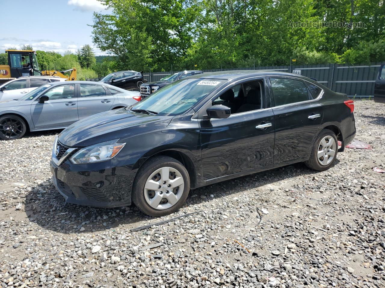 2019 Nissan Sentra S Black vin: 3N1AB7APXKY227159