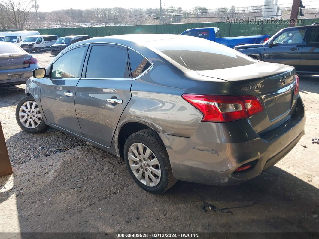 2019 Nissan Sentra S Серый vin: 3N1AB7APXKY232068