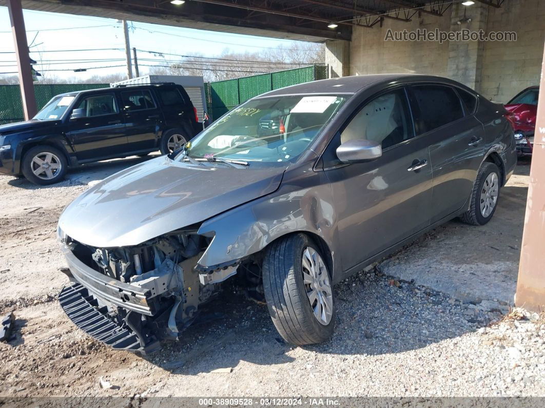 2019 Nissan Sentra S Серый vin: 3N1AB7APXKY232068