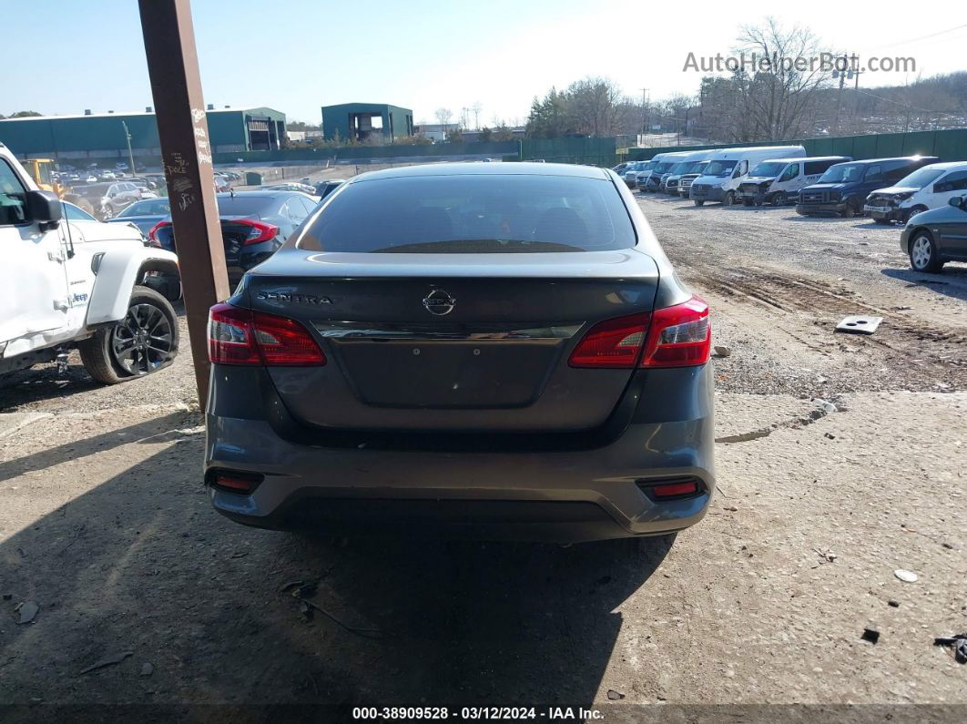 2019 Nissan Sentra S Серый vin: 3N1AB7APXKY232068