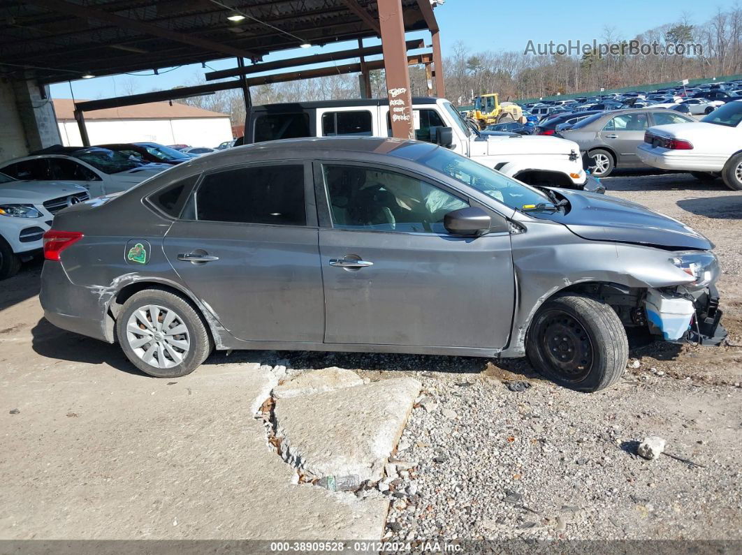 2019 Nissan Sentra S Серый vin: 3N1AB7APXKY232068