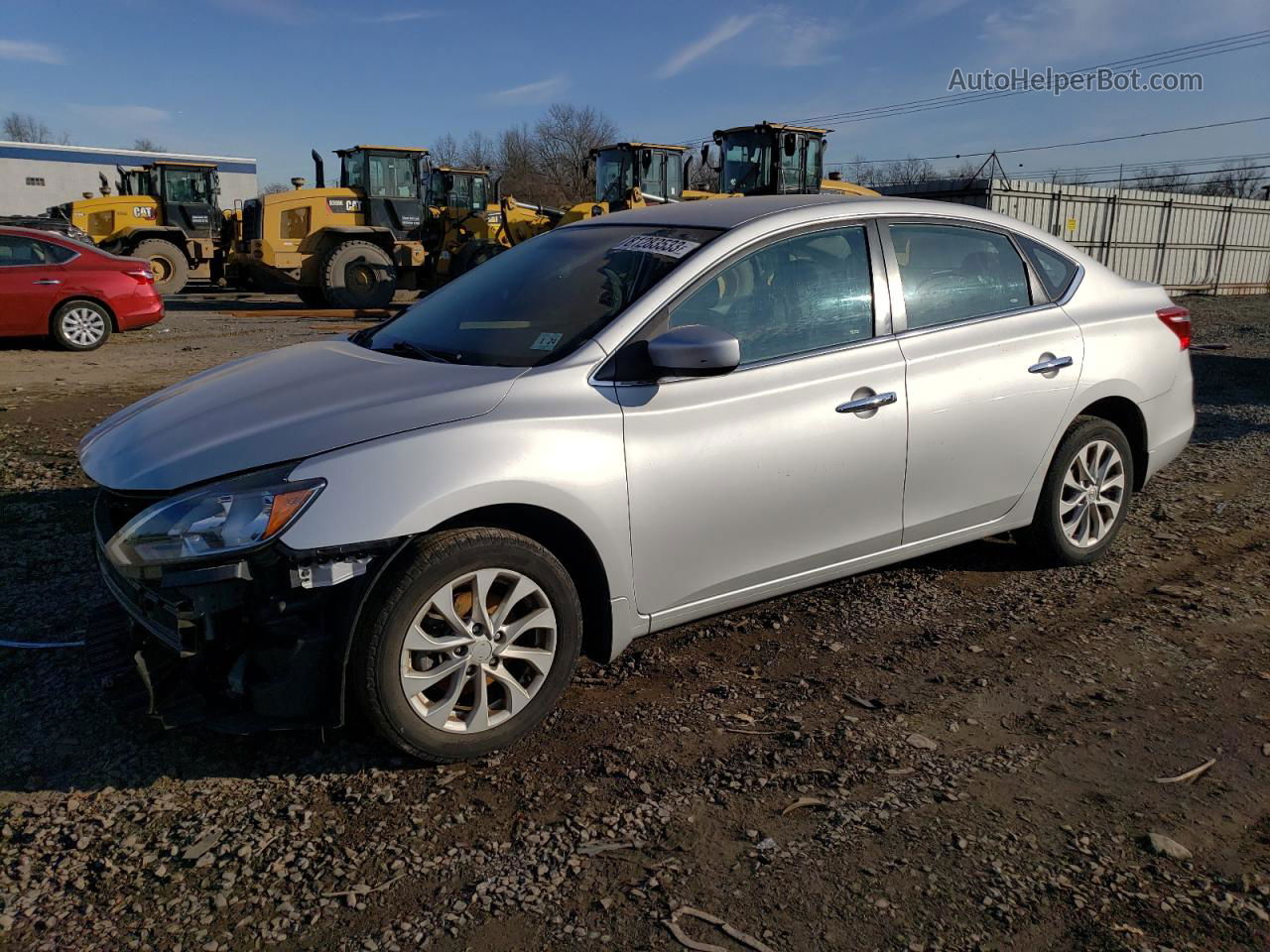 2019 Nissan Sentra S Серебряный vin: 3N1AB7APXKY239022