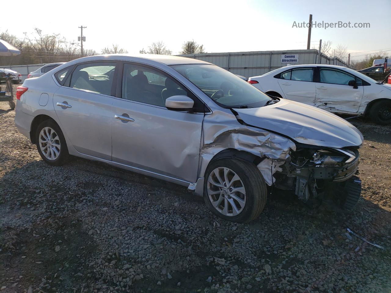 2019 Nissan Sentra S Silver vin: 3N1AB7APXKY239022