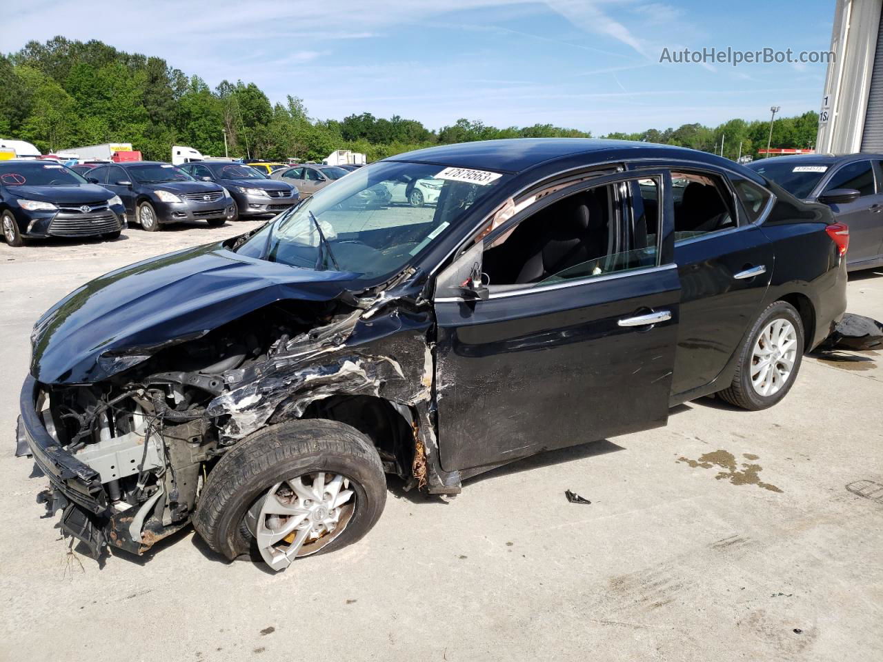 2019 Nissan Sentra S Black vin: 3N1AB7APXKY241093