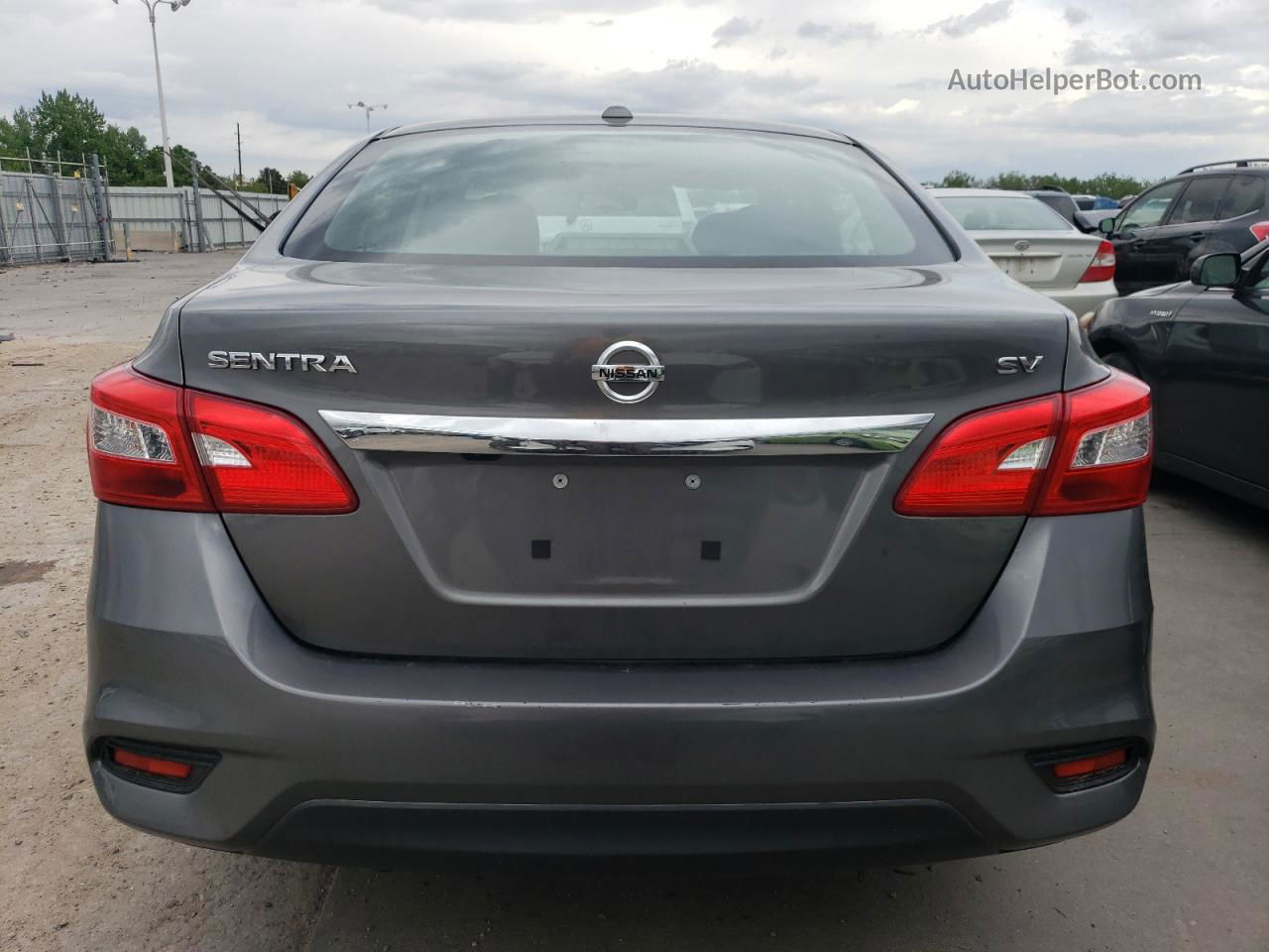 2019 Nissan Sentra S Серый vin: 3N1AB7APXKY243166