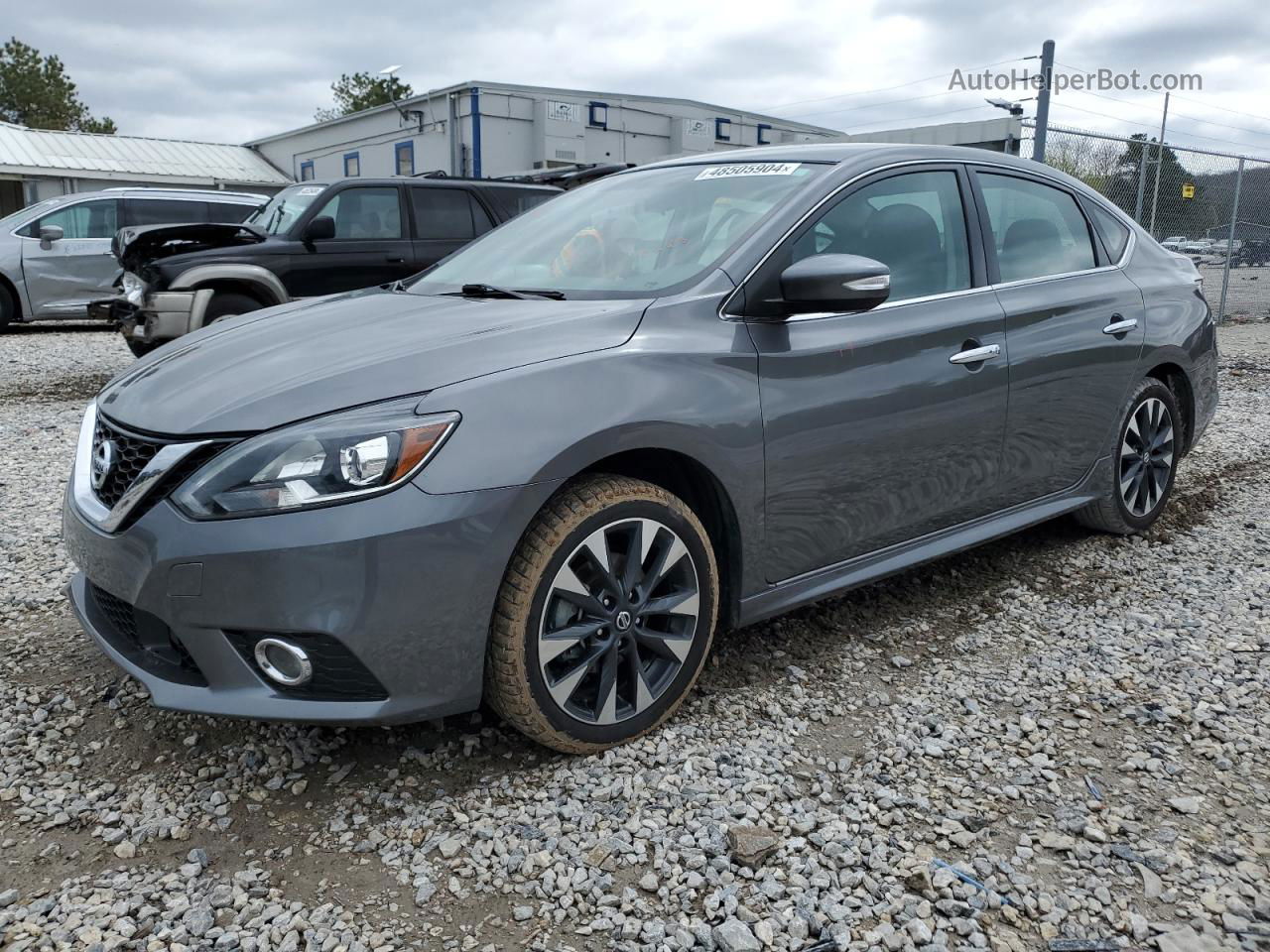 2019 Nissan Sentra S Серый vin: 3N1AB7APXKY244737