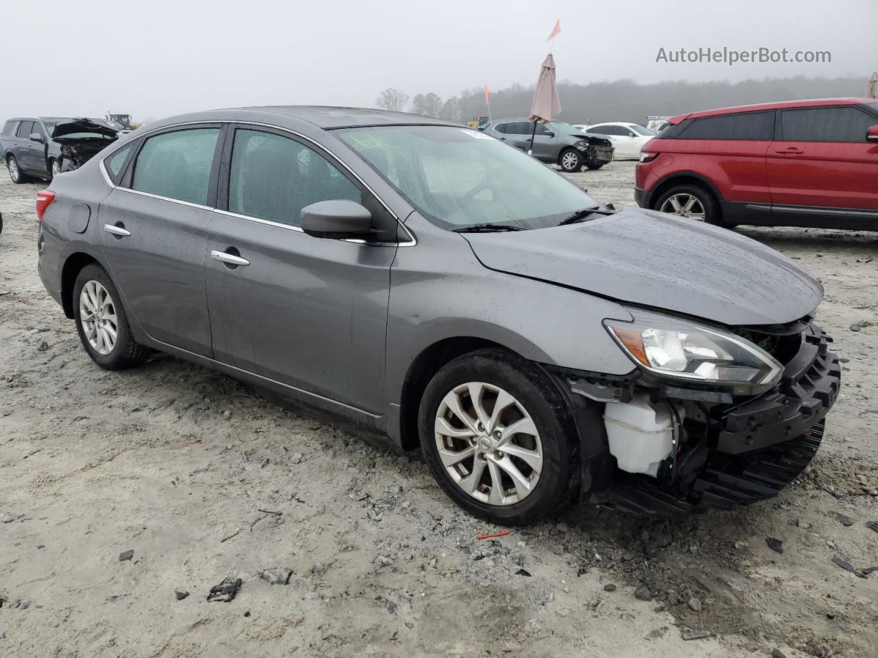 2019 Nissan Sentra S Серый vin: 3N1AB7APXKY248741