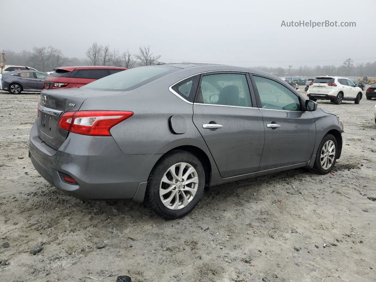 2019 Nissan Sentra S Серый vin: 3N1AB7APXKY248741