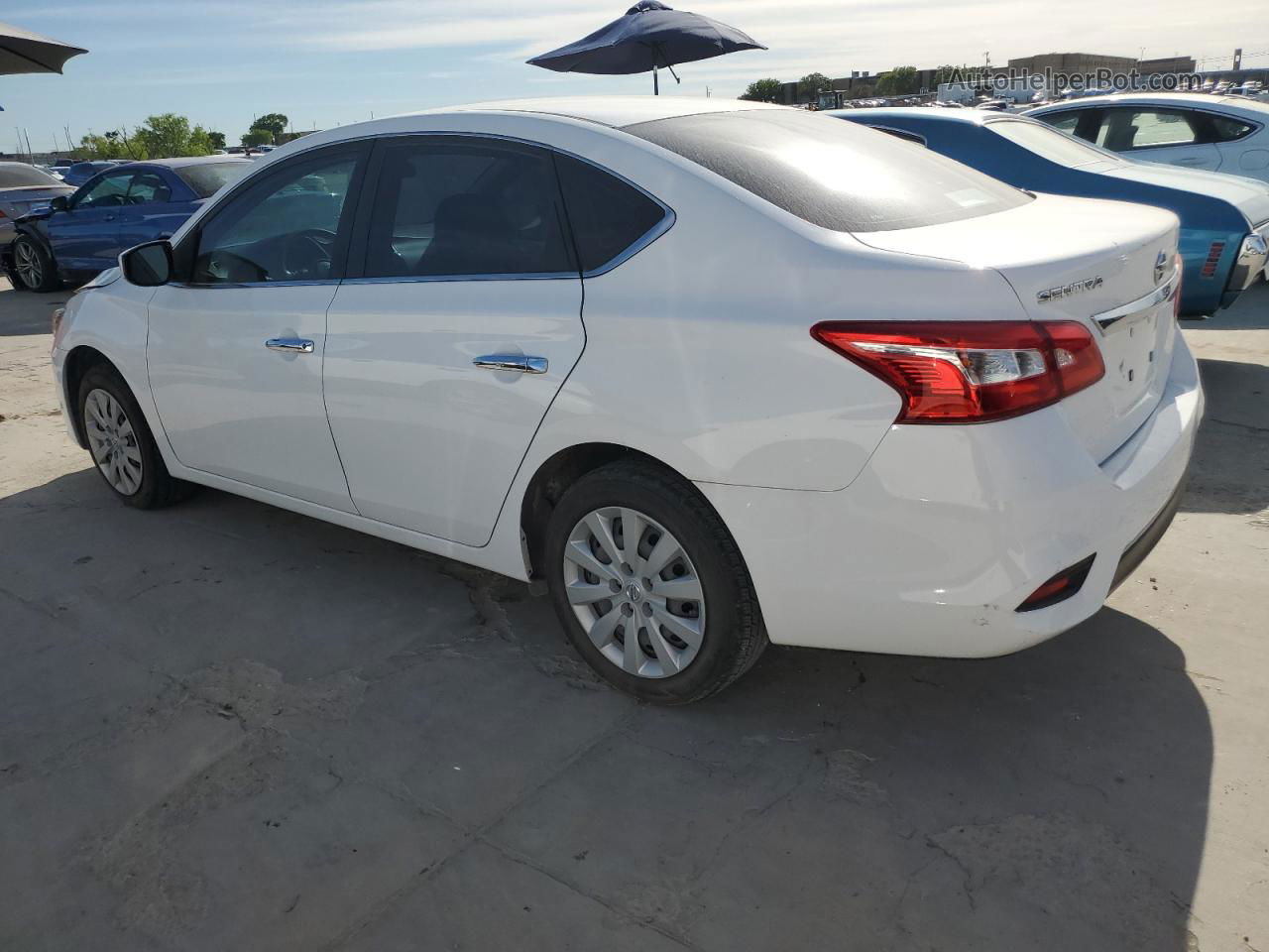 2019 Nissan Sentra S White vin: 3N1AB7APXKY263465