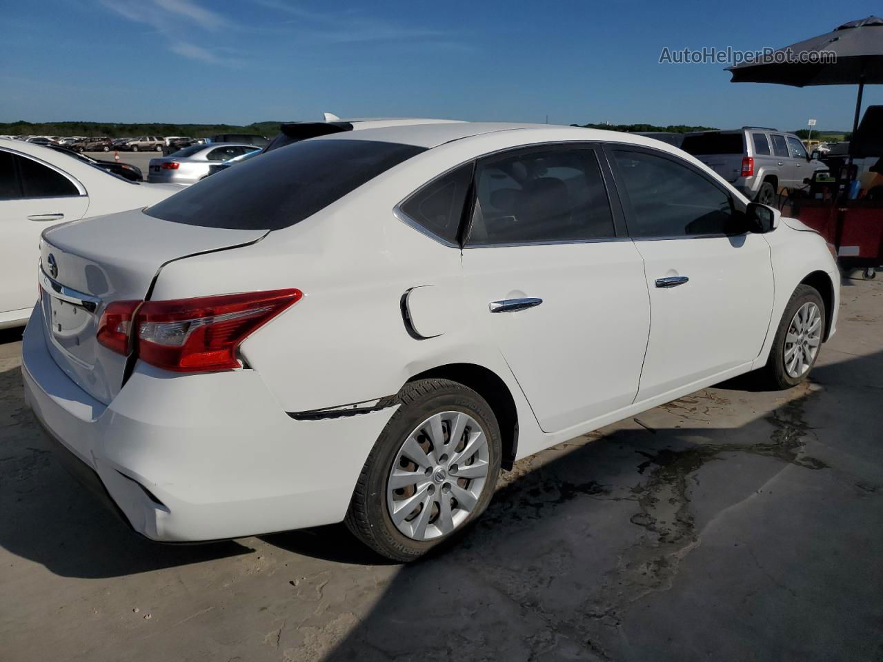 2019 Nissan Sentra S White vin: 3N1AB7APXKY263465