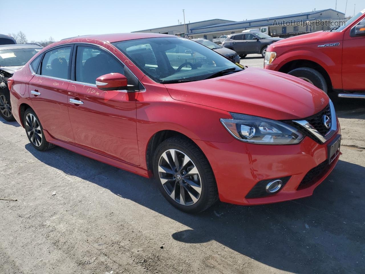 2019 Nissan Sentra S Red vin: 3N1AB7APXKY278113