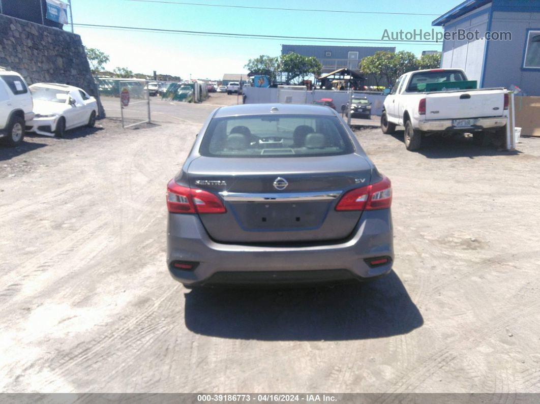 2019 Nissan Sentra Sv Gray vin: 3N1AB7APXKY287748