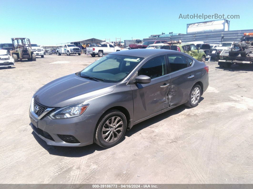 2019 Nissan Sentra Sv Gray vin: 3N1AB7APXKY287748