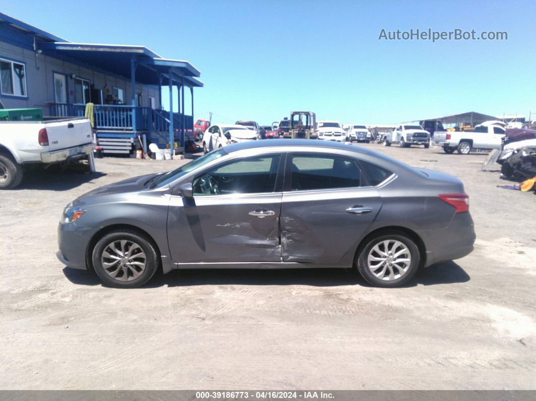 2019 Nissan Sentra Sv Gray vin: 3N1AB7APXKY287748