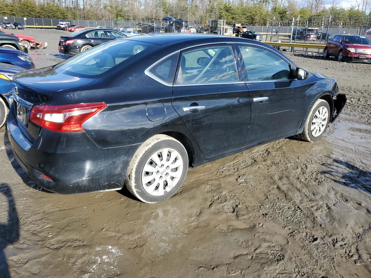 2019 Nissan Sentra S Черный vin: 3N1AB7APXKY300885