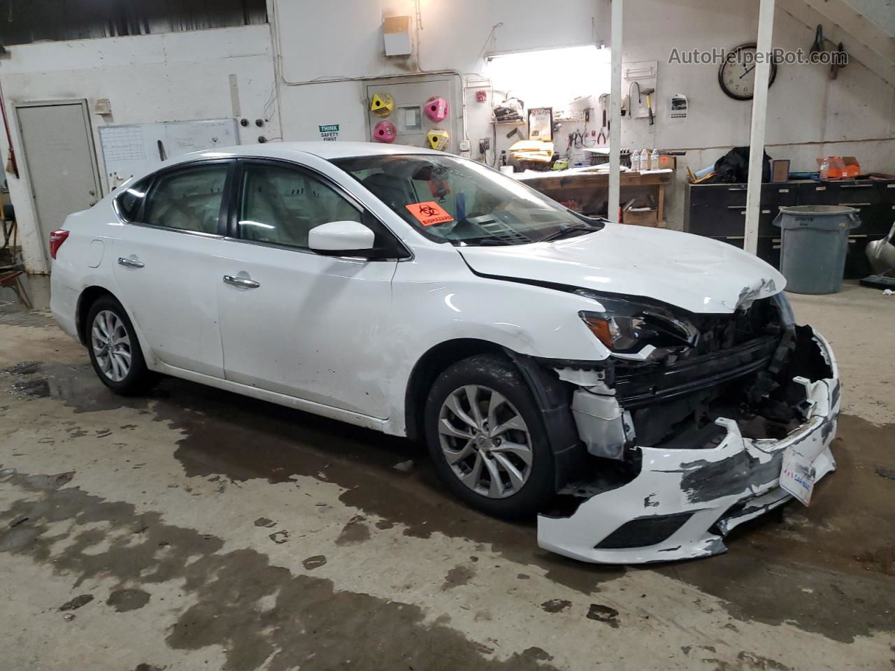 2019 Nissan Sentra S White vin: 3N1AB7APXKY301079