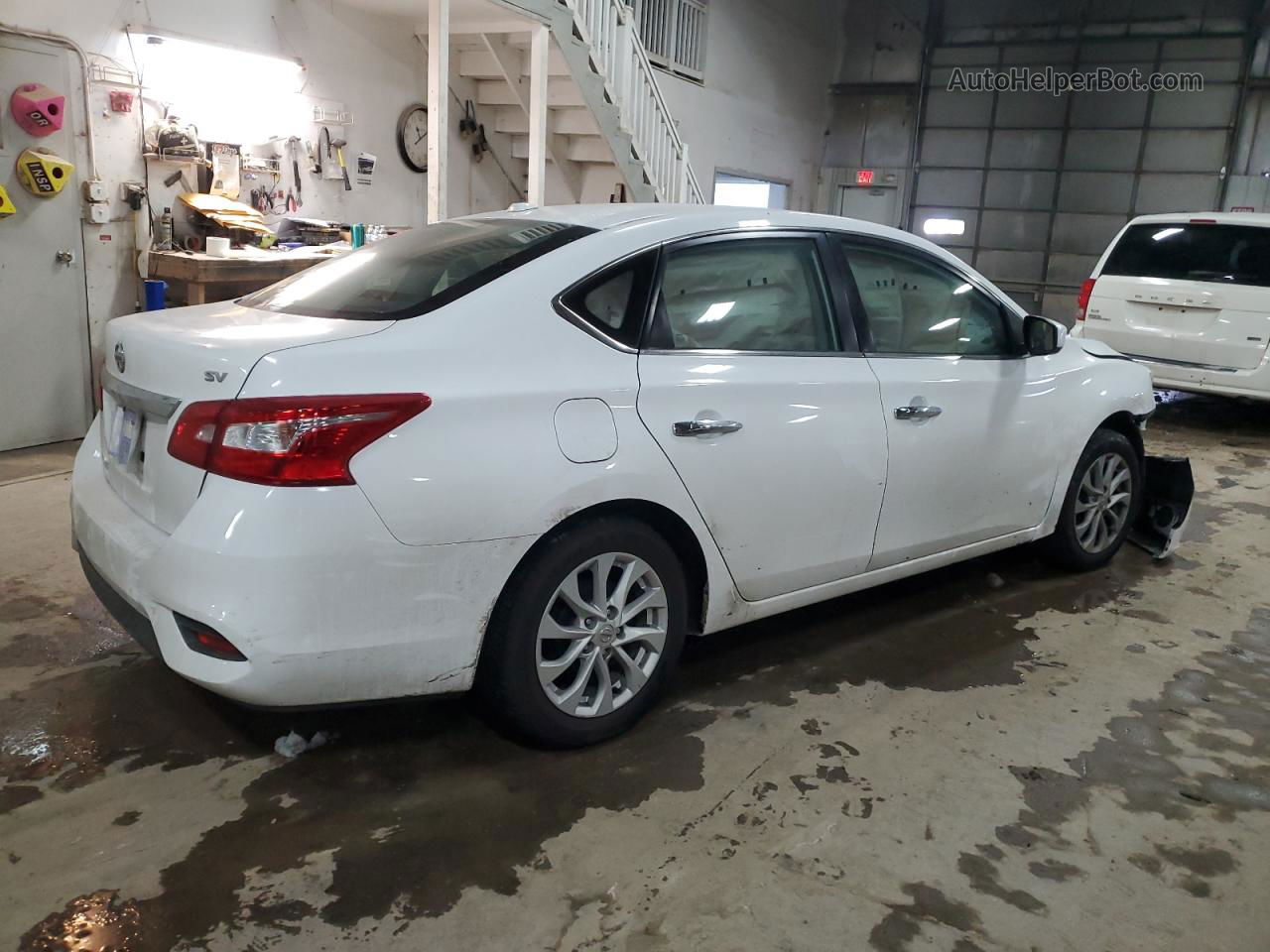 2019 Nissan Sentra S White vin: 3N1AB7APXKY301079