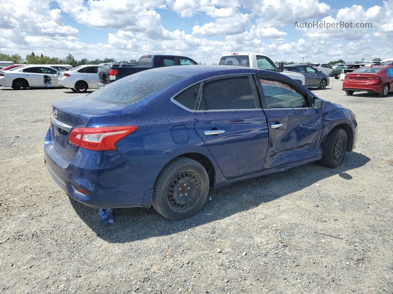 2019 Nissan Sentra S Blue vin: 3N1AB7APXKY303592