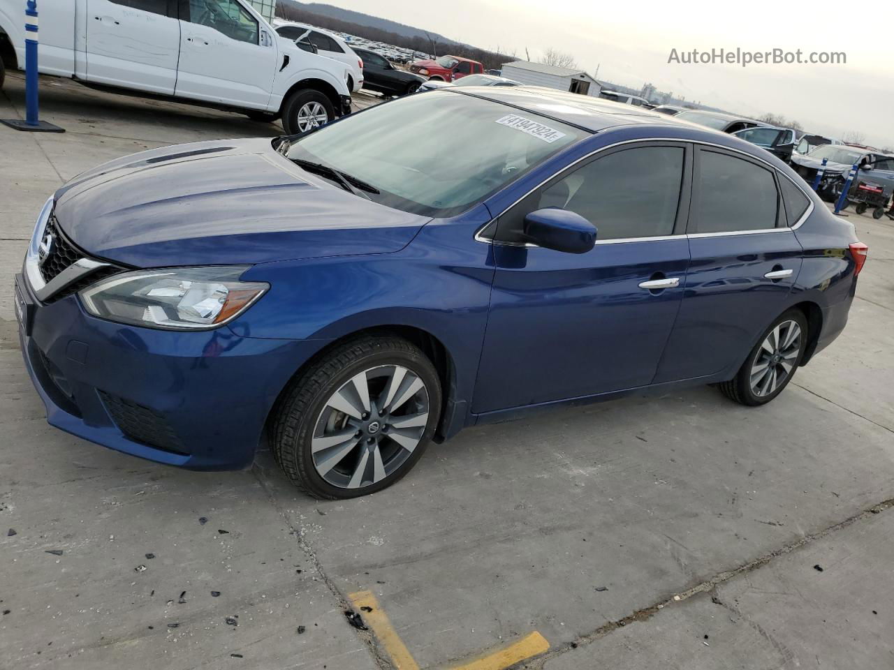 2019 Nissan Sentra S Синий vin: 3N1AB7APXKY303950