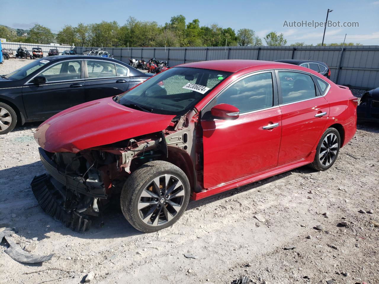 2019 Nissan Sentra S Красный vin: 3N1AB7APXKY312048