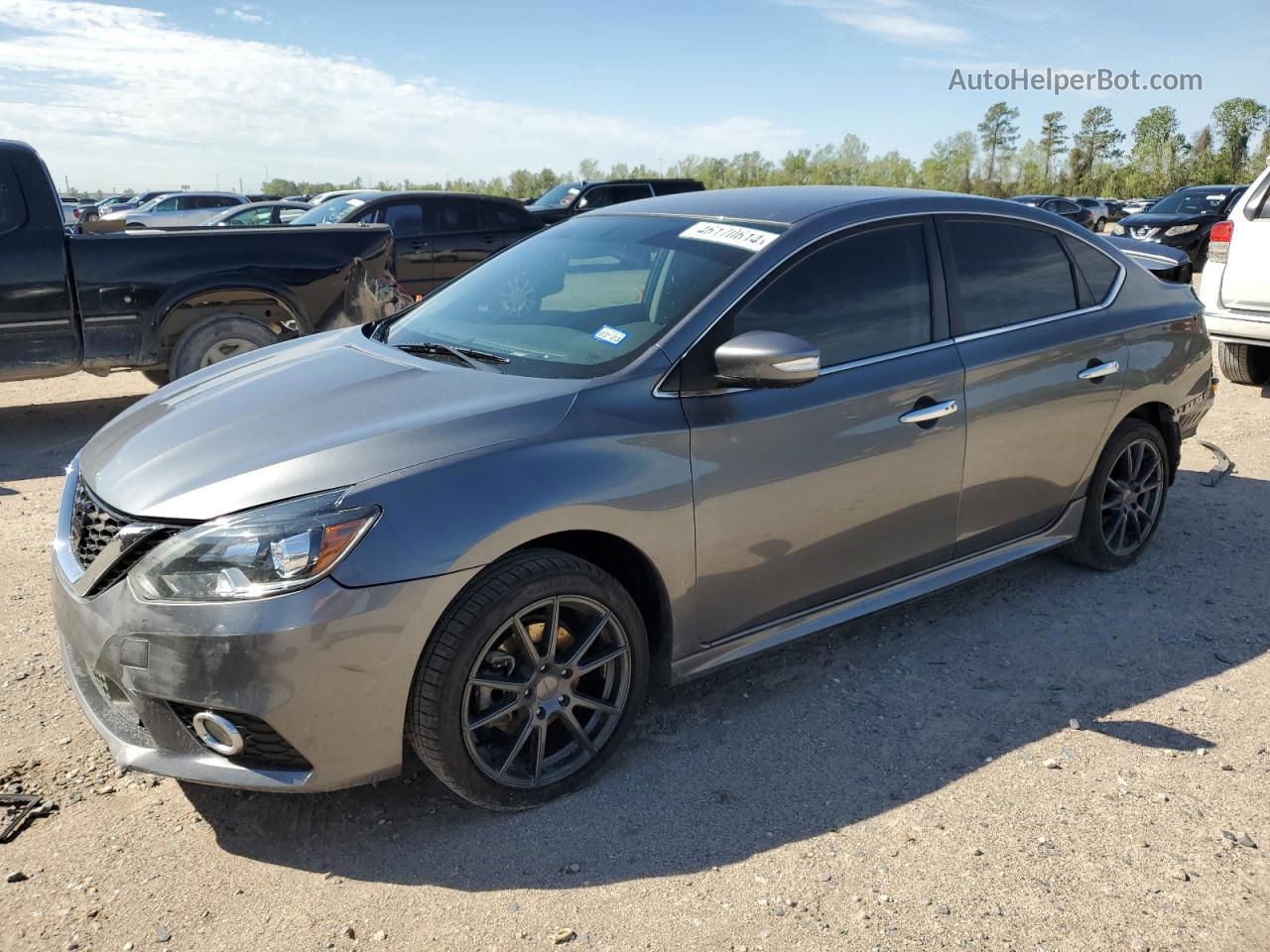 2019 Nissan Sentra S Gray vin: 3N1AB7APXKY316665