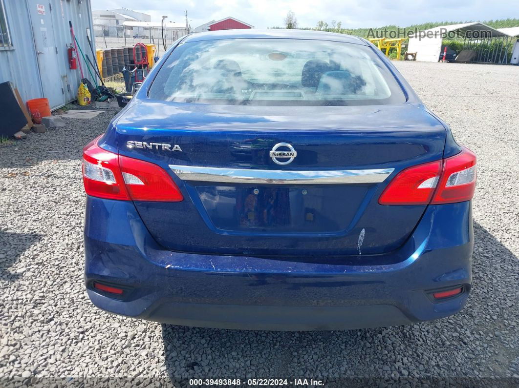 2019 Nissan Sentra S Blue vin: 3N1AB7APXKY317637