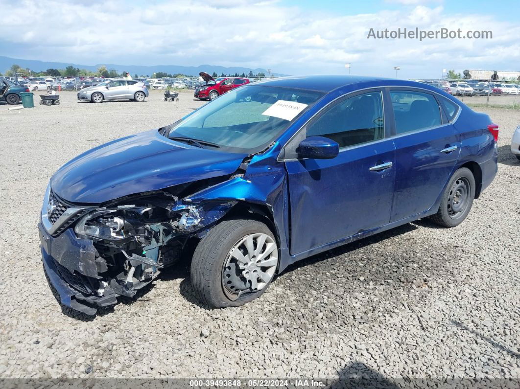 2019 Nissan Sentra S Blue vin: 3N1AB7APXKY317637