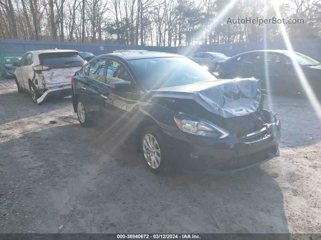 2019 Nissan Sentra Sv Черный vin: 3N1AB7APXKY329044