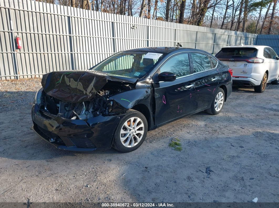 2019 Nissan Sentra Sv Черный vin: 3N1AB7APXKY329044