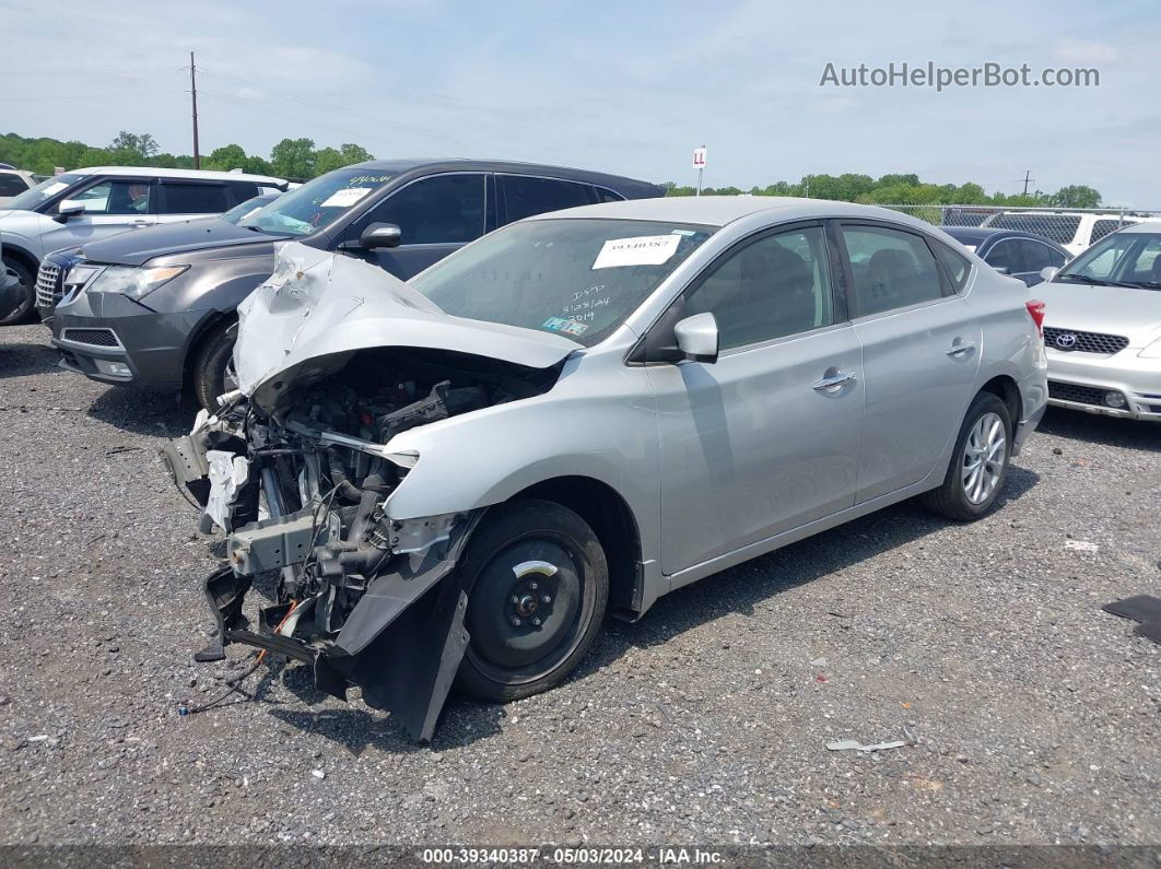 2019 Nissan Sentra Sv Серебряный vin: 3N1AB7APXKY335961