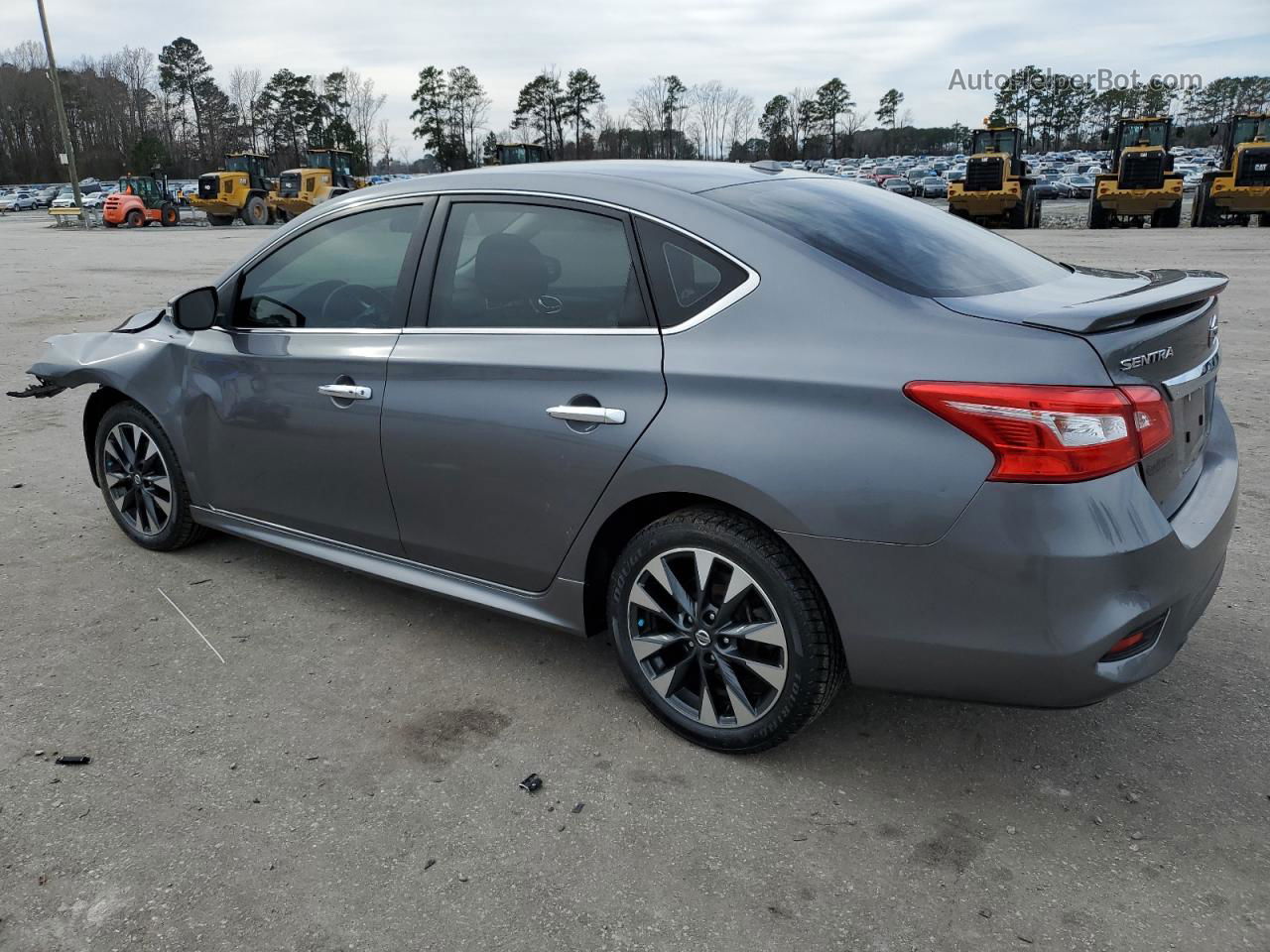 2019 Nissan Sentra S Серый vin: 3N1AB7APXKY345549