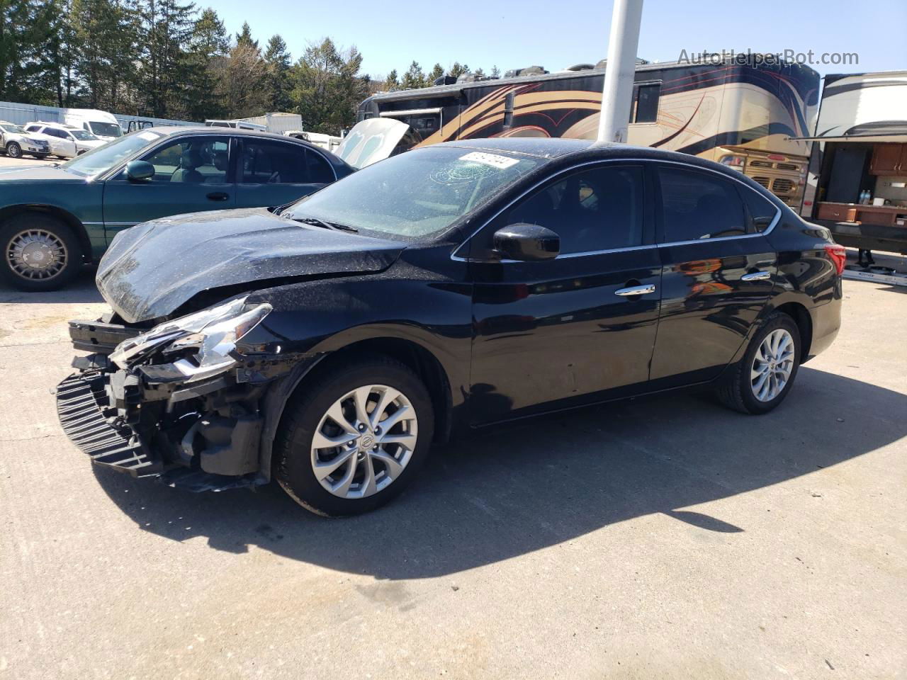 2019 Nissan Sentra S Black vin: 3N1AB7APXKY347124