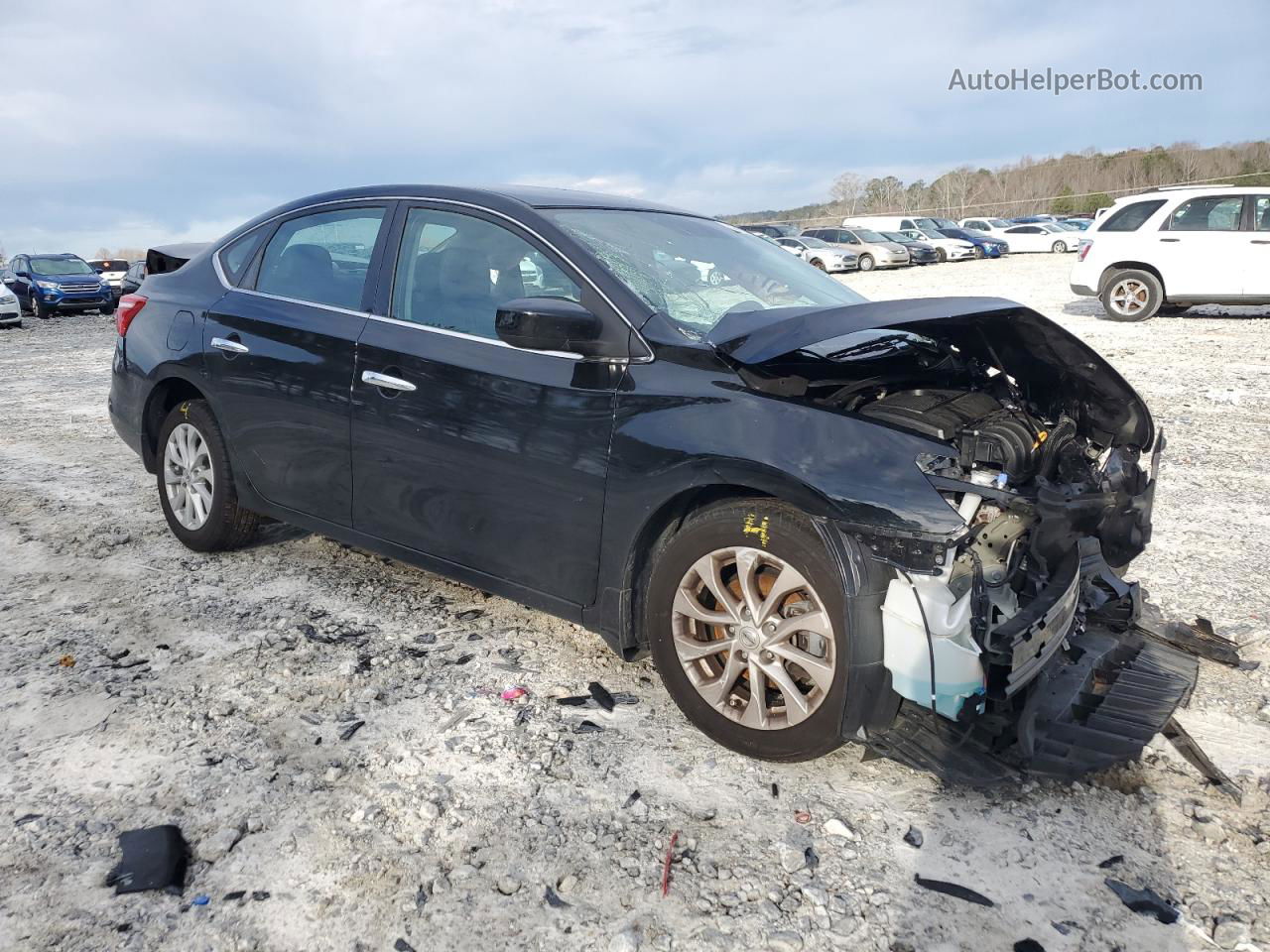 2019 Nissan Sentra S Black vin: 3N1AB7APXKY348354