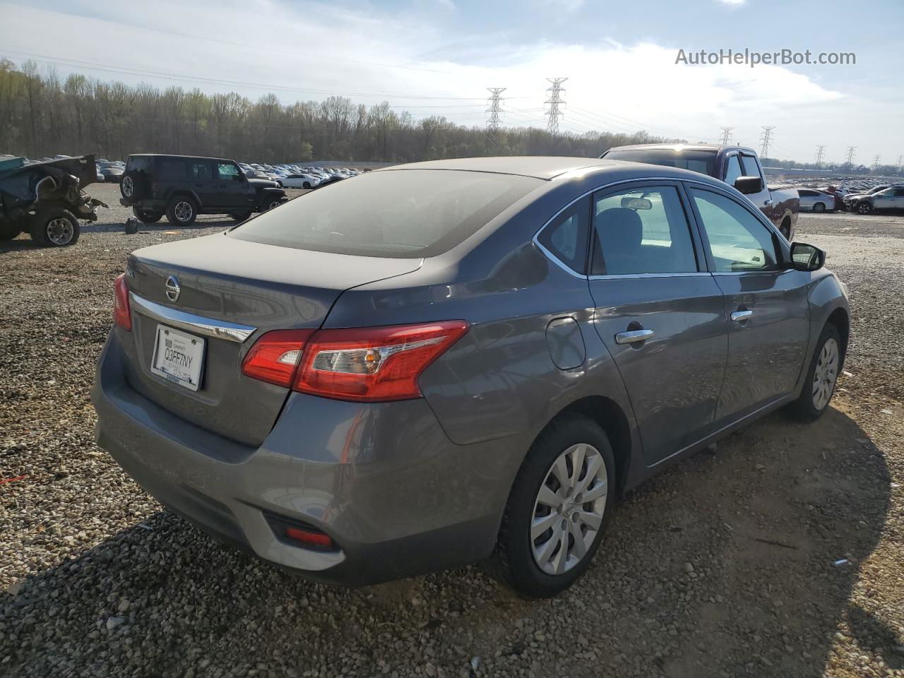 2019 Nissan Sentra S Серый vin: 3N1AB7APXKY360701