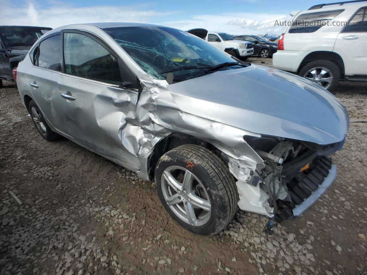 2019 Nissan Sentra S Silver vin: 3N1AB7APXKY372718