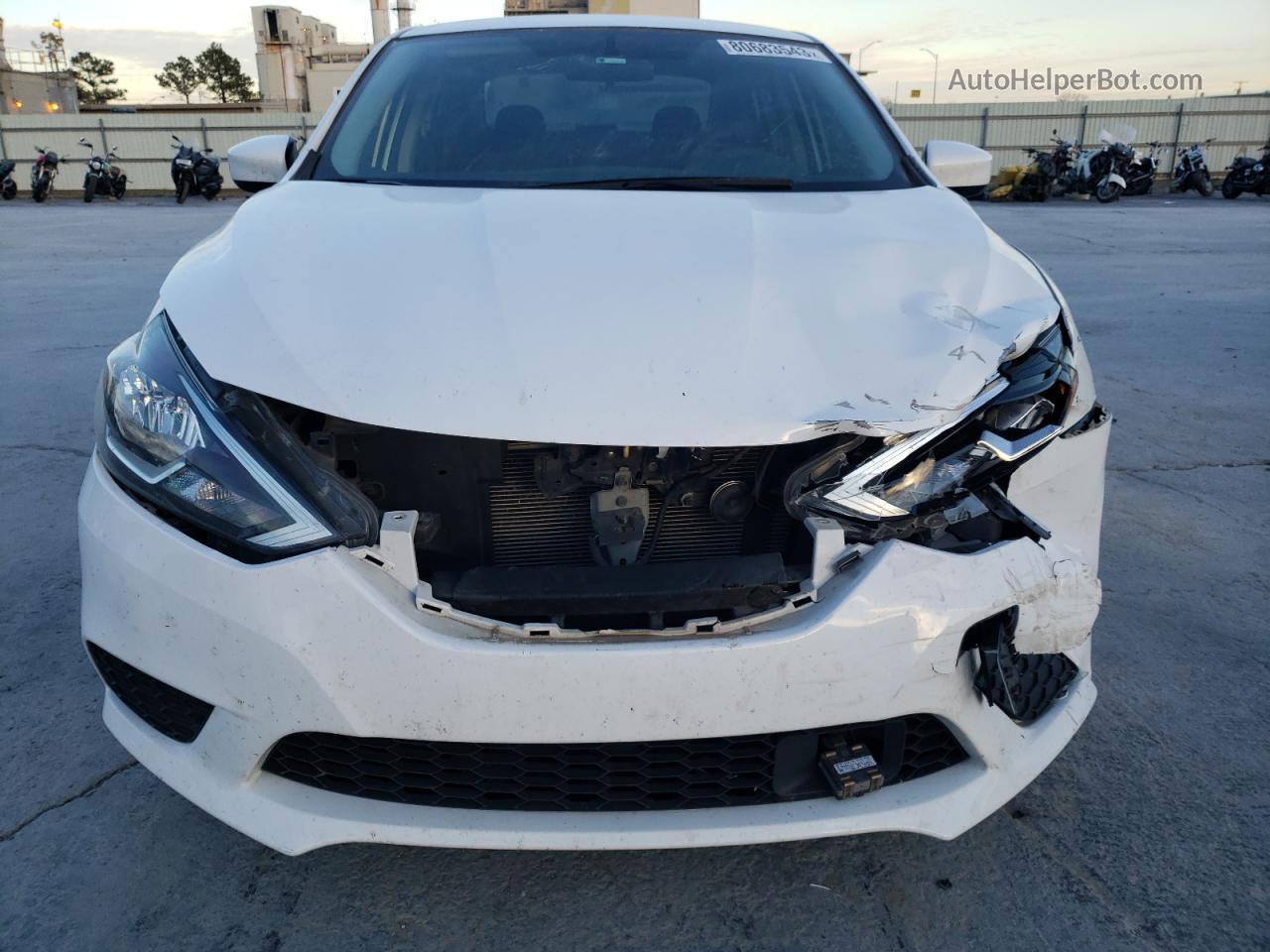 2019 Nissan Sentra S White vin: 3N1AB7APXKY373125