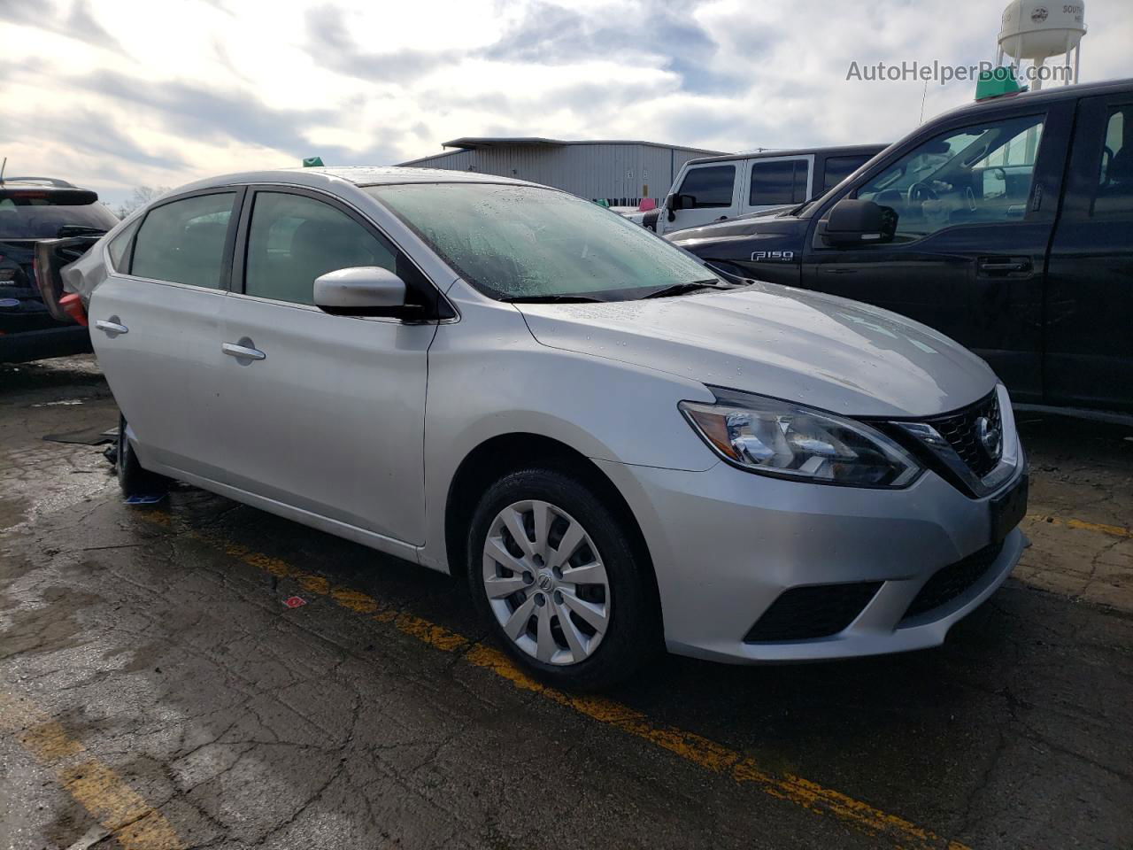 2019 Nissan Sentra S Silver vin: 3N1AB7APXKY375408