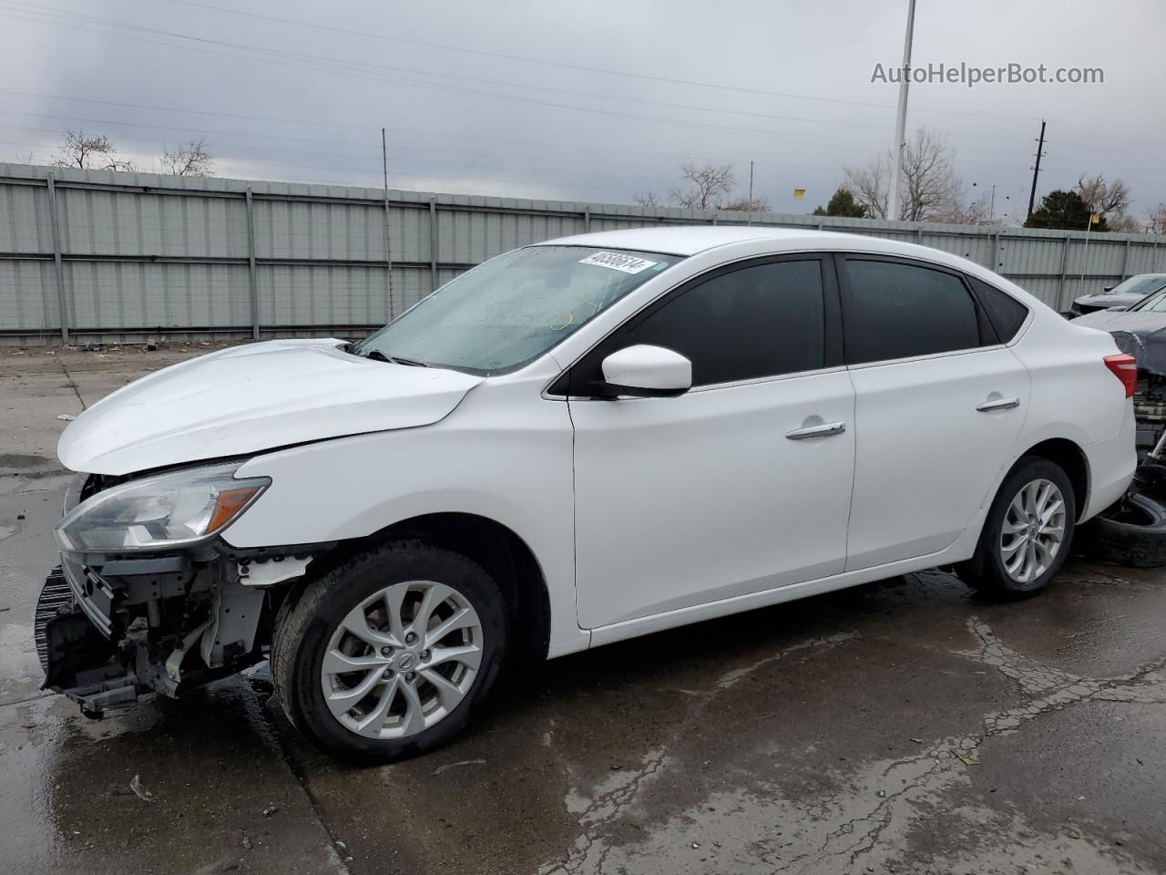 2019 Nissan Sentra S White vin: 3N1AB7APXKY376090