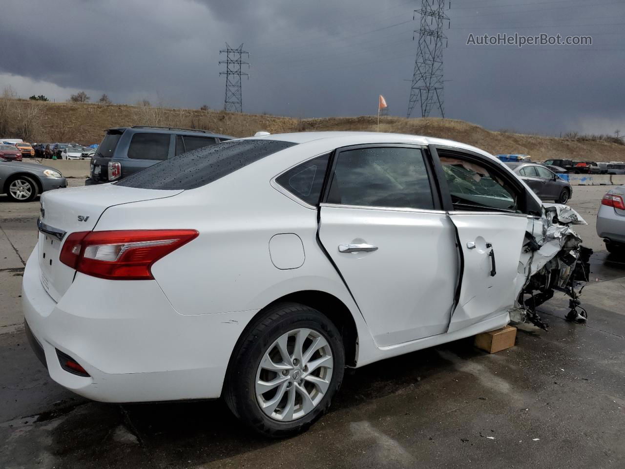 2019 Nissan Sentra S White vin: 3N1AB7APXKY376090