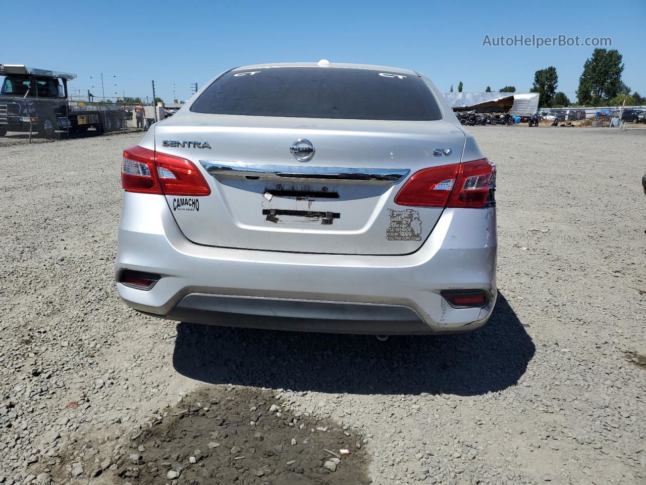 2019 Nissan Sentra S Silver vin: 3N1AB7APXKY376137