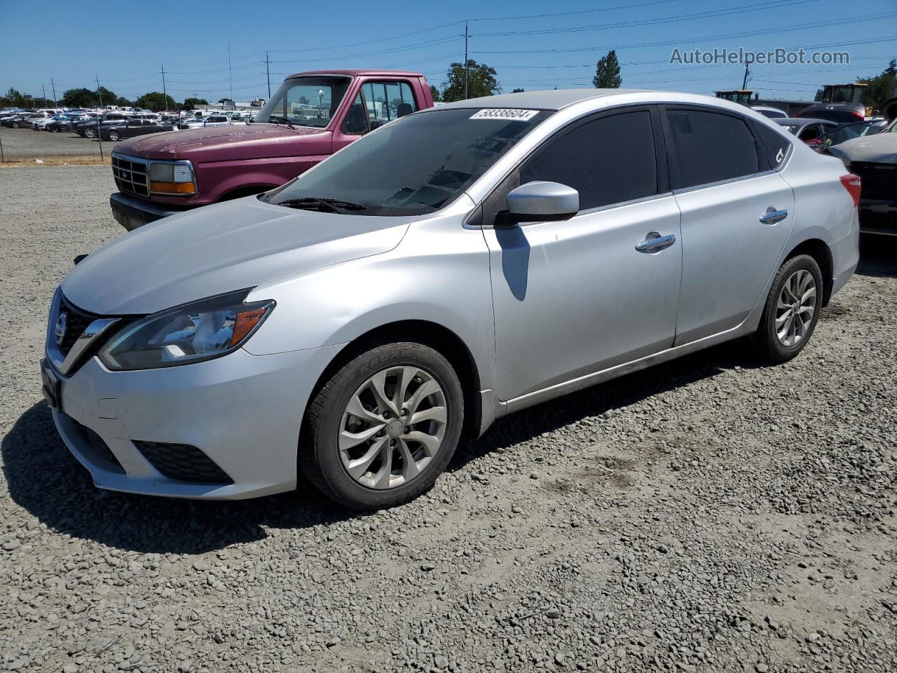 2019 Nissan Sentra S Silver vin: 3N1AB7APXKY376137