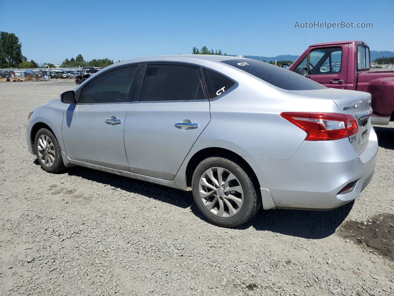 2019 Nissan Sentra S Silver vin: 3N1AB7APXKY376137