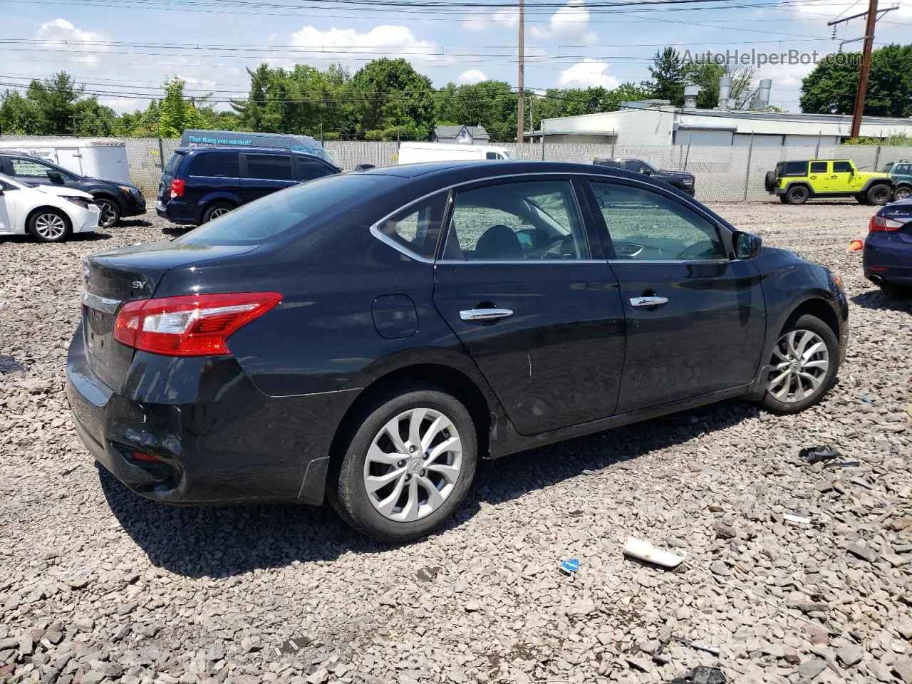 2019 Nissan Sentra S Black vin: 3N1AB7APXKY377420