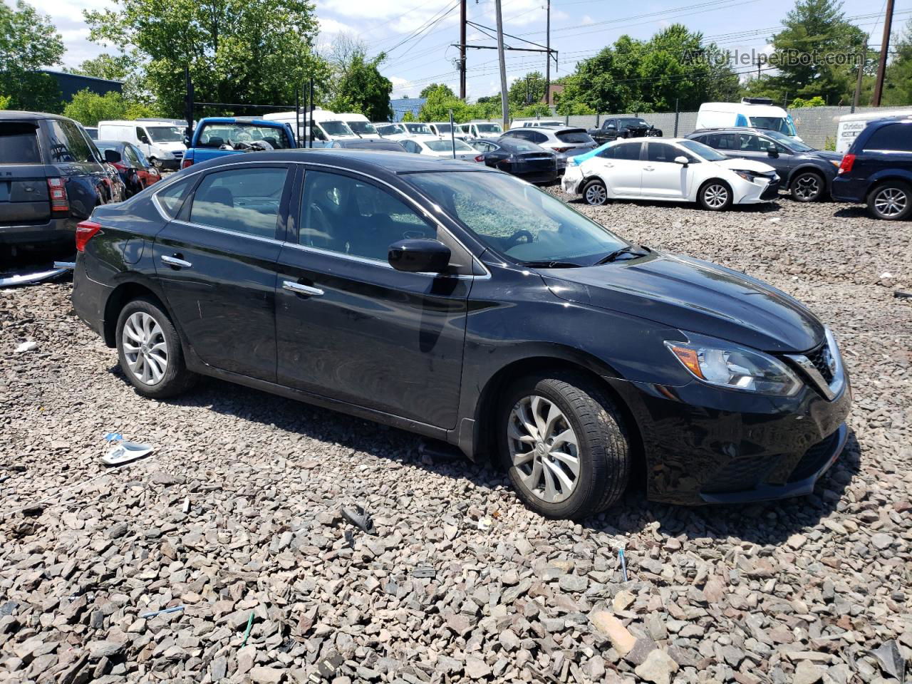 2019 Nissan Sentra S Black vin: 3N1AB7APXKY377420