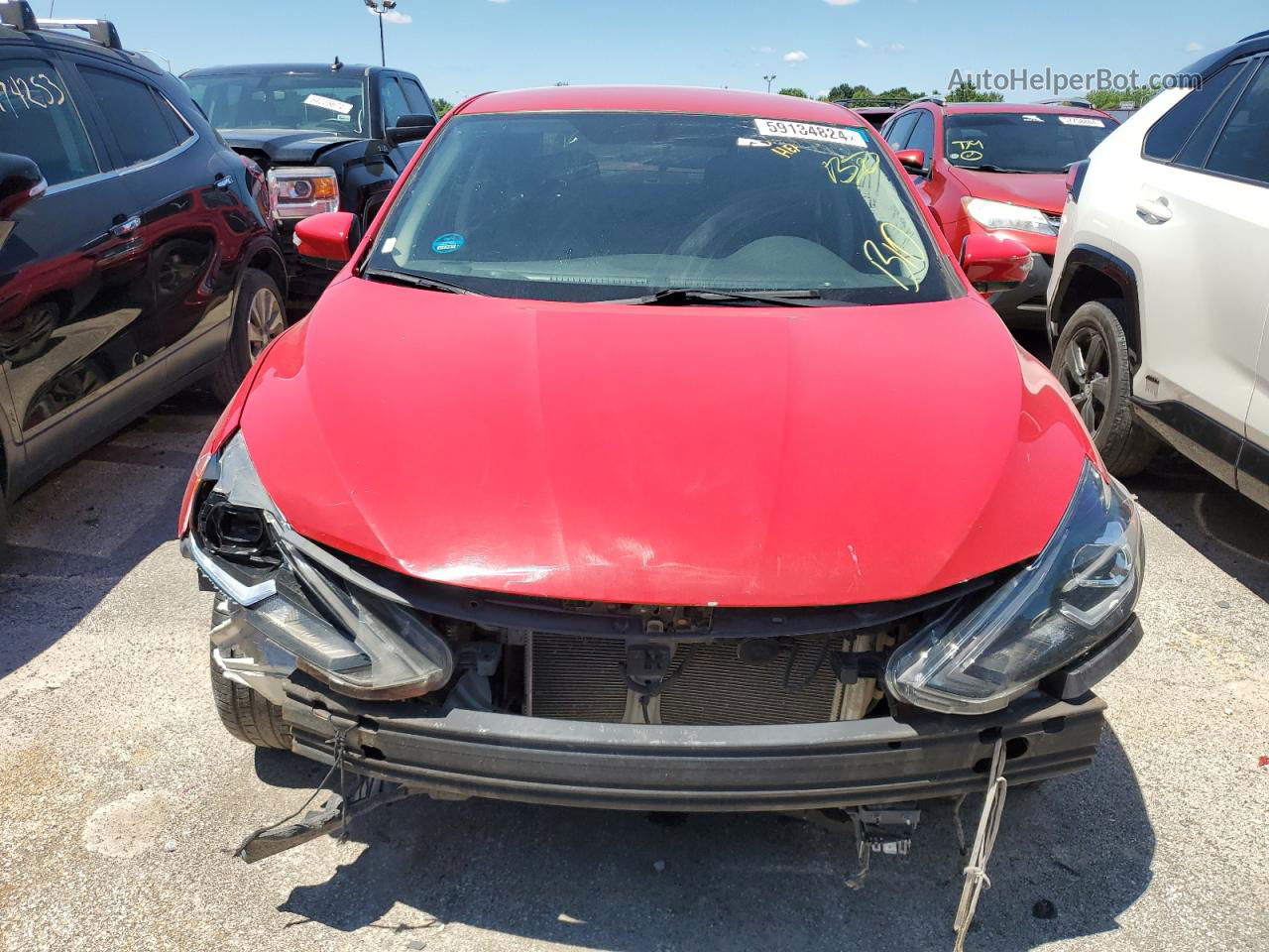 2019 Nissan Sentra S Red vin: 3N1AB7APXKY379572