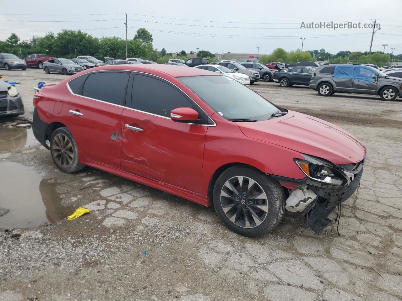 2019 Nissan Sentra S Red vin: 3N1AB7APXKY379572